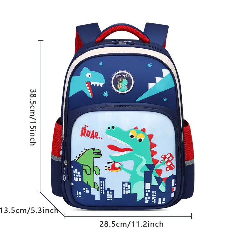 SUN EIGHT 2024 옥스포드 공룡 어린이 책가방, 어린이 배낭, 만화 초등학생 책가방, 신제품