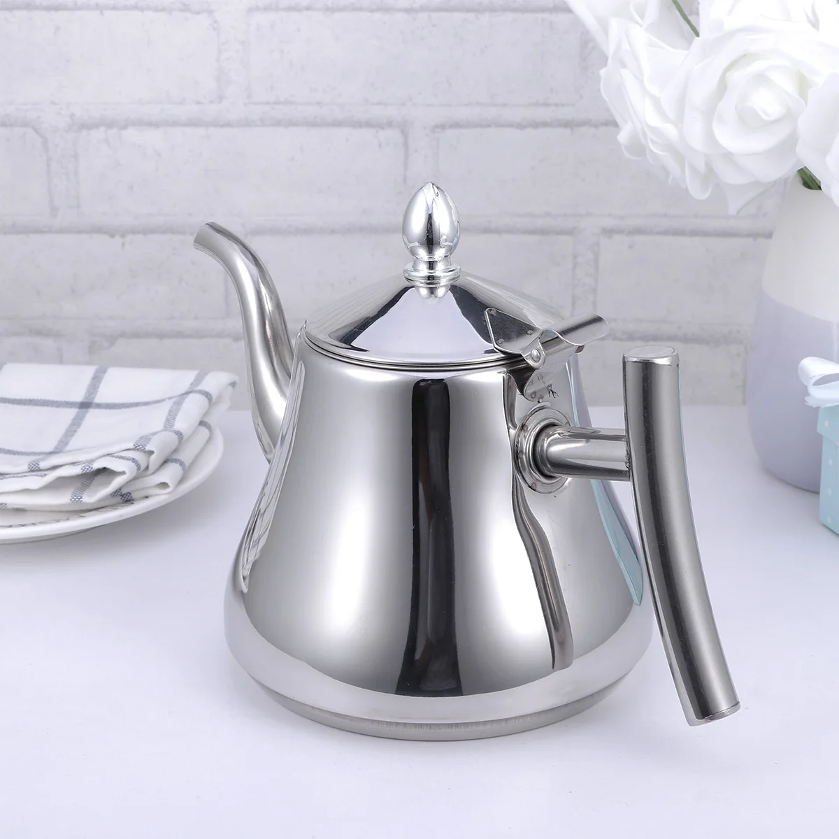 

Stainless Steel Teapot Kettle Stove Top Stovetop for Pots with Filters Electric Withstrainer