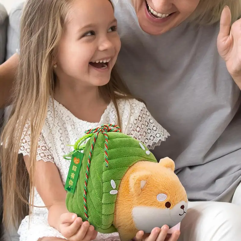 Stuffed Toy Soft Capybara Stuffed Animal Doll Cute Realistic Zongzi Shape Doll For Baby Kids Girls Boys Toddler Dragon Boat