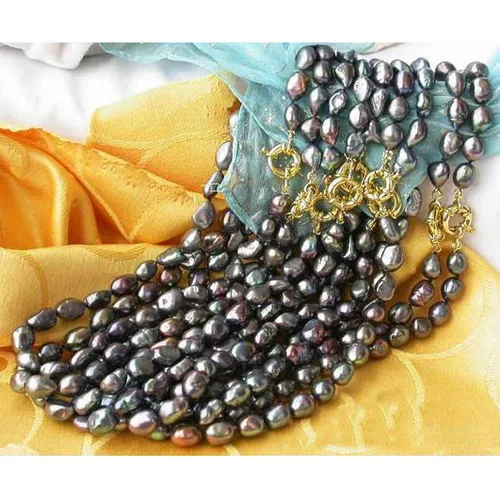 

Favorite Pearl Jewelry,10pcs 18'' 12mm Black Baroque Pearl Necklace,Perfect Wedding Birthday Party Charming Women Gift.