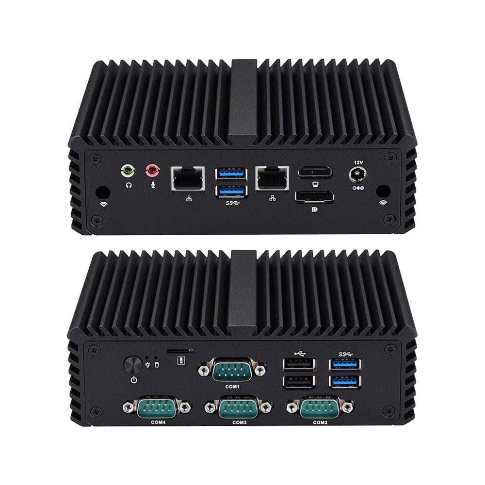 

Мини-ПК Qotom Q30900P-S08 с процессором Pentium Core i3/i5/i7, 4 COM-портами, AES-NI, безвентиляторный компьютер