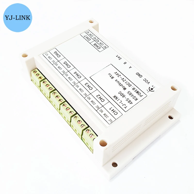 485-8DO RS485 8-channel Relay Remote Control Switch Delay Output Module Modbus Rtu