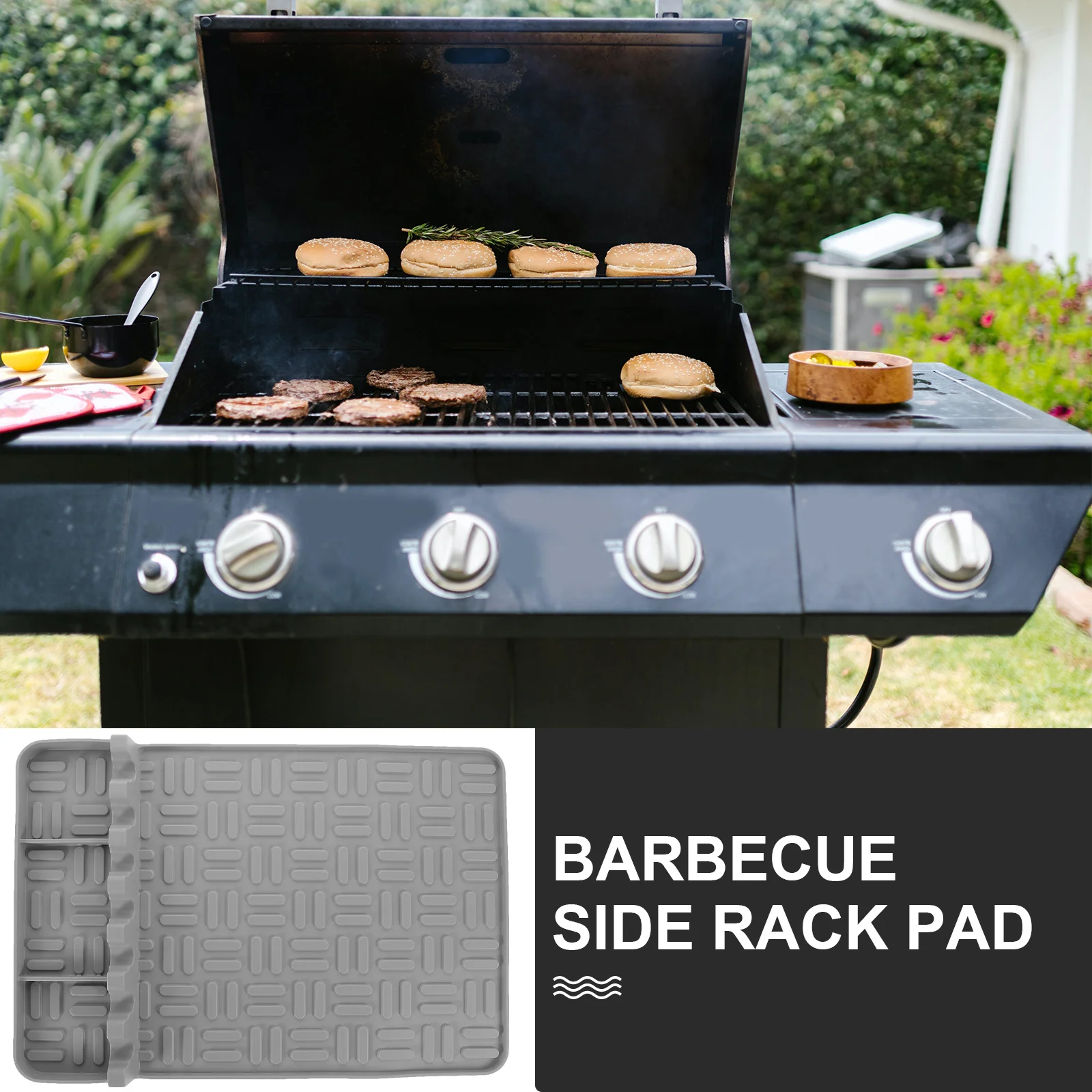 

Grills Silicone Griddle Accessories Cutlery Rack Tray for Outdoor Tools Mat Storage Bbq Mats Heat Resistant