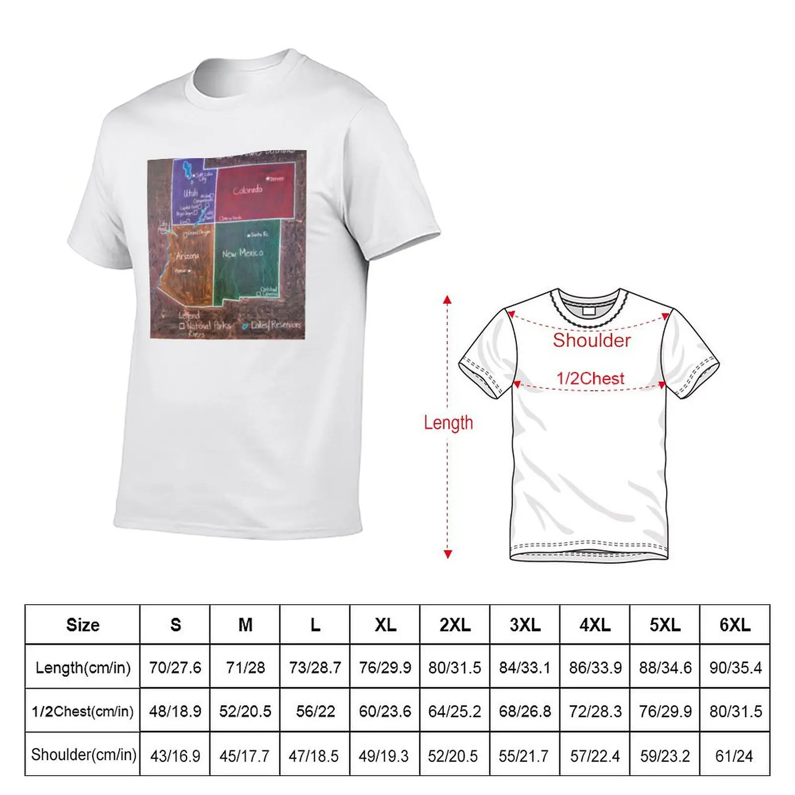 Four Corners T-Shirt t shirts for man cotton funny man t shirt graphic T-Shirt