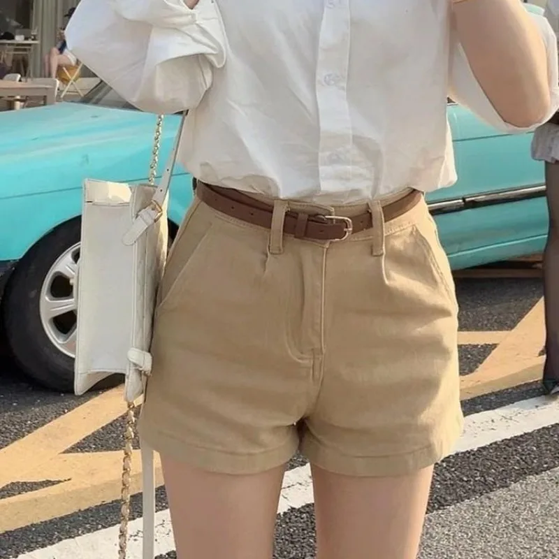Casual Versatile High Waist Loose Fit Denim Shorts Women's Summer New Style Elegant Commute High Waist Three-quarter Len...