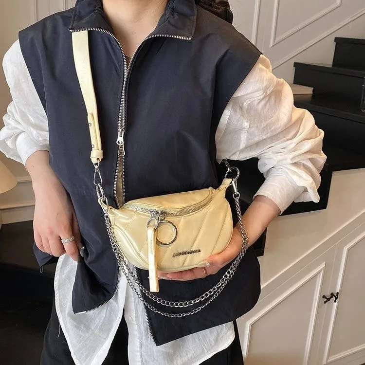 Lente - Trendy 2025! Luxe - Kwaliteit Dames Koreaans - Stijl Single - Schoudertas met ketting - Riem - Veelzijdig, Onder - Arm