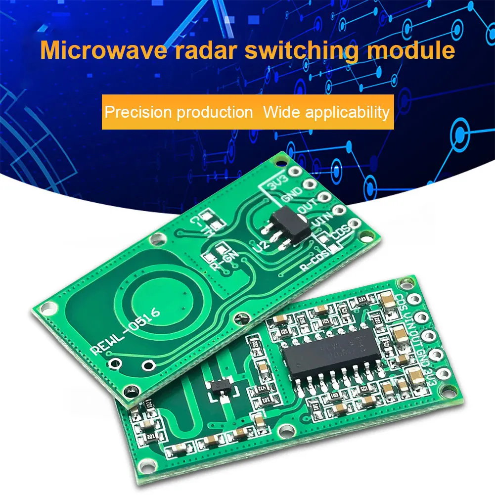 RCWL-0516 Human Body Induction Switch Module 5-8M Distance Human Body Induction Intelligent Module 100mA Electronic Components