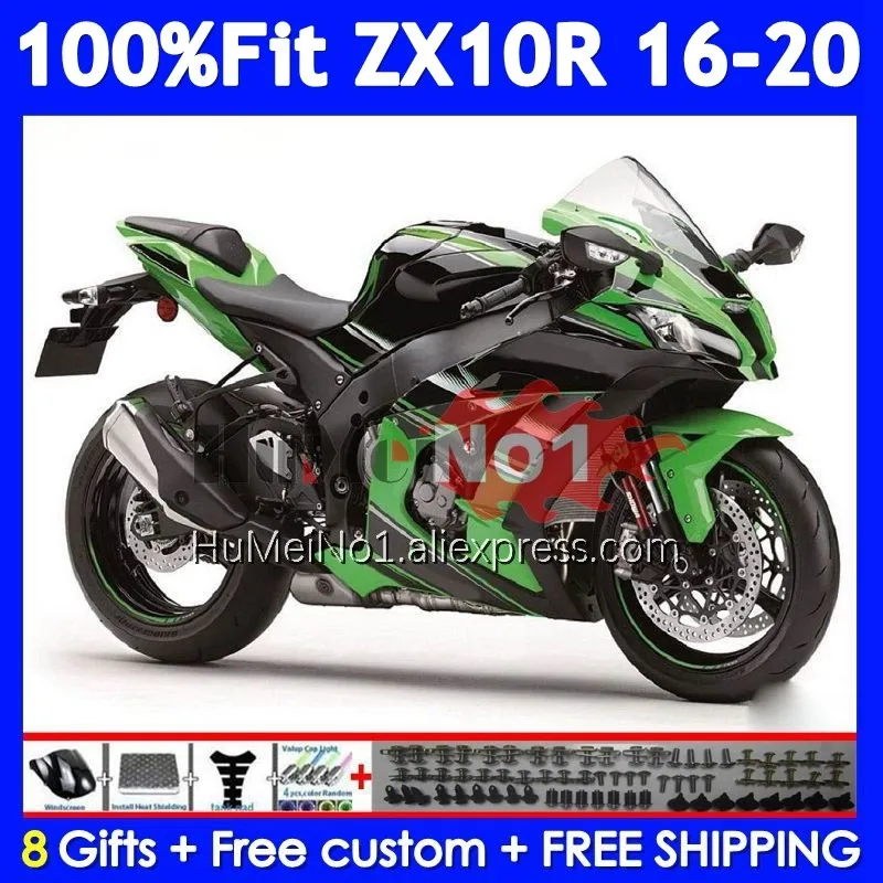 Injection For KAWASAKI NINJA ZX 10R 10 R 1000 220No.73 ZX10R 16 17 18 19 Hot green 20 ZX-10R 2016 2017 2018 2019 2020 Fairing