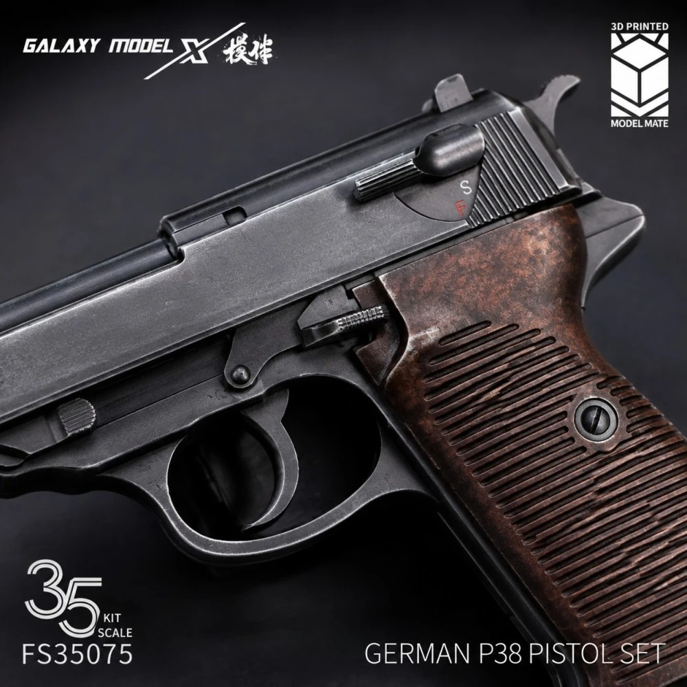 Galaxy 1/35 German P38 Pistol / Holster Set 3D Resin Part for Military Model Diorama Scene Hobby DIY