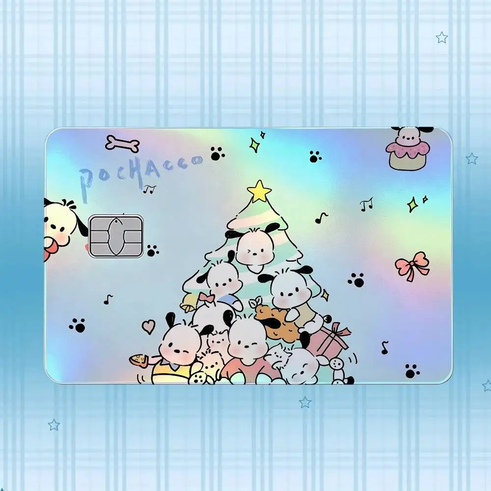 P-Pochacco Laser-Hologramm-Karten-Skin-Aufkleber für Kredit- und Debitkarten – 4 Stück/Set, wasserfester, kratzfester Schutz – Detail 21