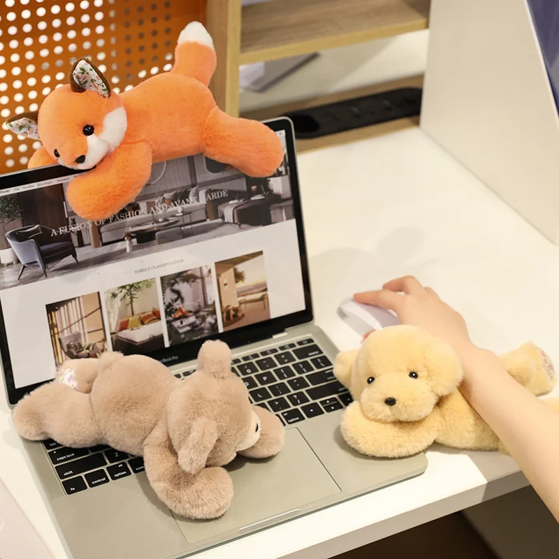 Poupée animale parfumée de 20cm, compagnon de Table en peluche, lapin renard Golden Retriever, décor de salle de classe de bureau, cadeau d'anniversaire