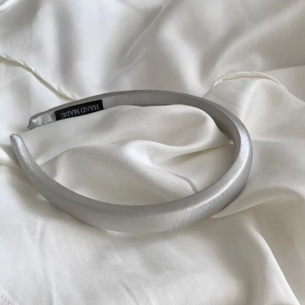 

Luxury Thin Silk Satin Headband Cloth Women Hair Hoop Sponge Hair Band Hairband Korean Style Headwear Student