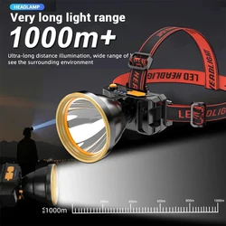 LED Induction Headlight 2000LM Ultra Bright Head Torch Lamp Waterproof Charging Outdoor Night Fishing Induction Head Lamp