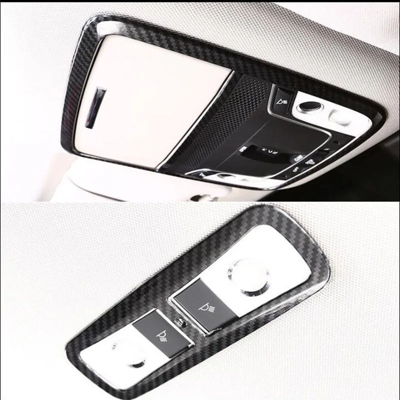 

For Honda Accord 10th 2018 2019 ABS Carbon fiber style Set Roof Dome Courtesy Lamp Trim 2PCS