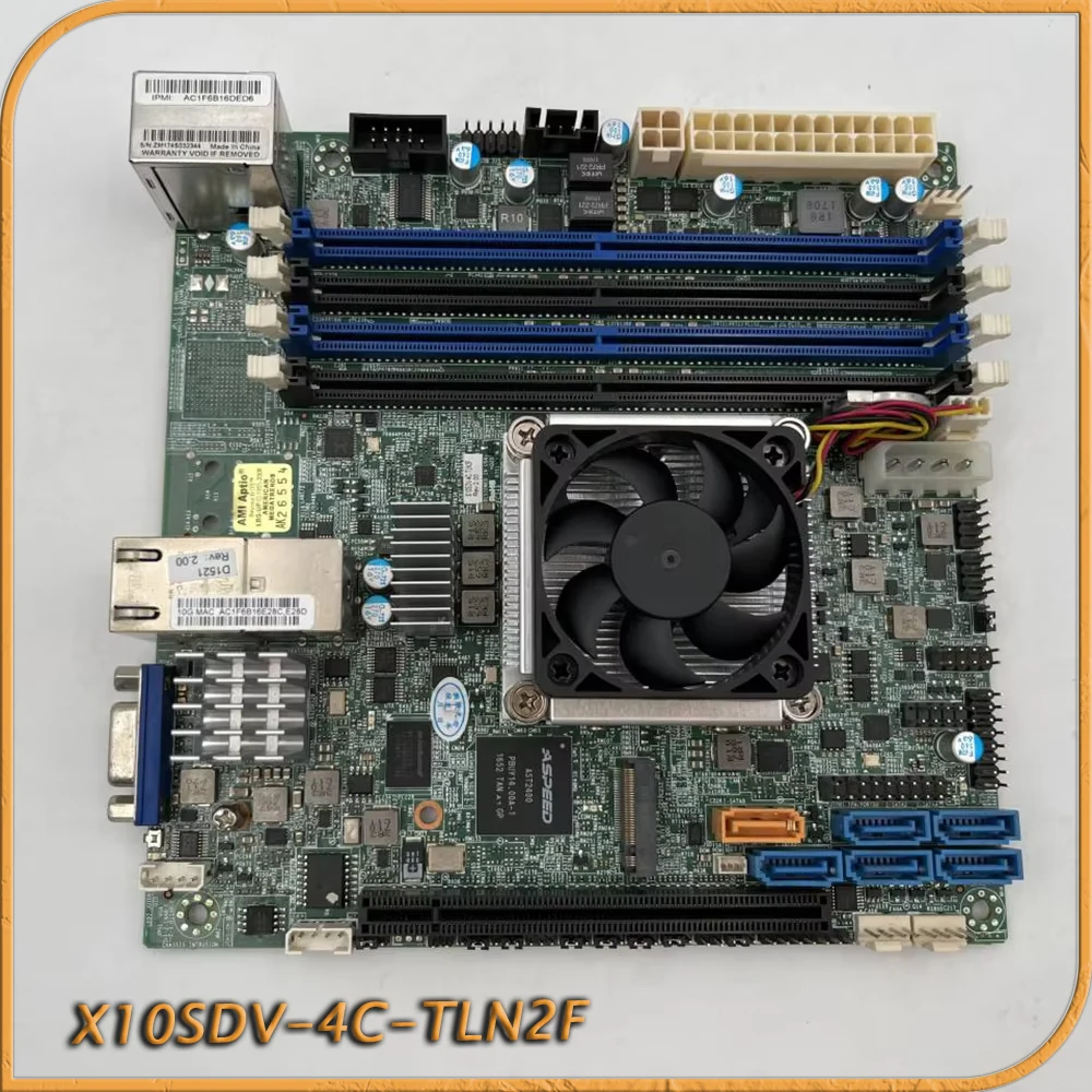 X10SDV-4C-TLN2F  X10SDV-TLN4F For SUPERMICRO Intel Xeon D-1521 Mini ITX Server Motherboard