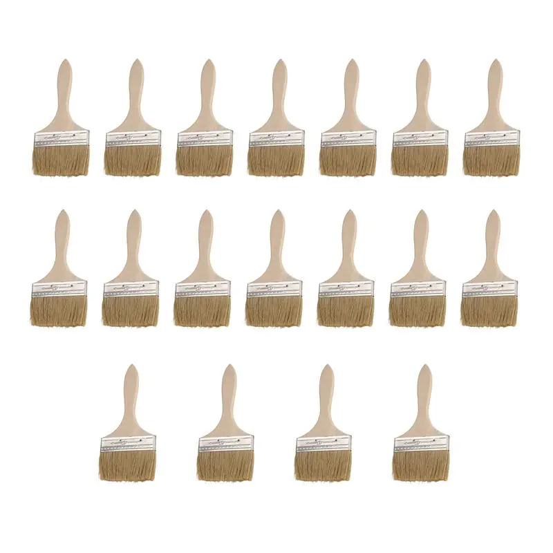 AED6-18 Pack Of 4 Inch (89Mm) Paint Brushes And Chip Paint Brushes For Paint Stains Varnishes Glues And Gesso