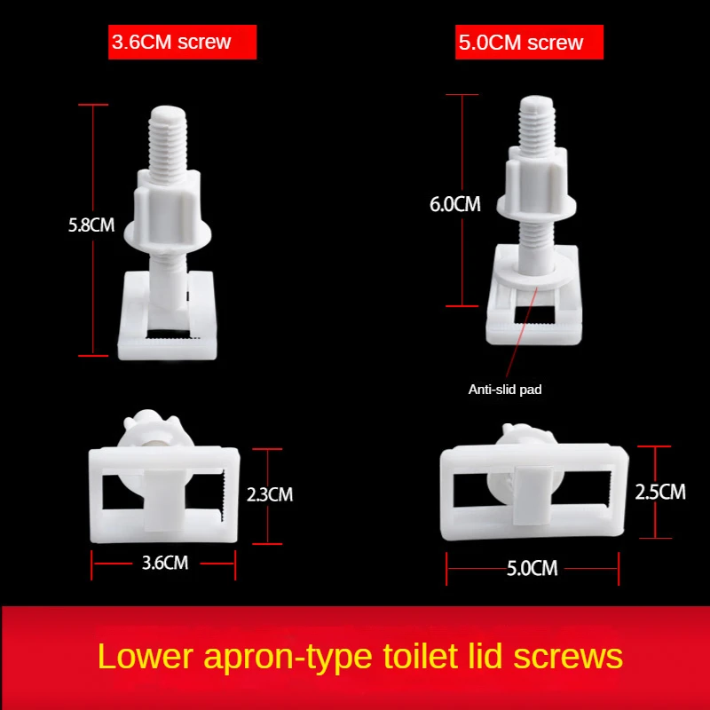 Toilet Seat Hinges Mountings Closestool Bolt Anchoring Screw Universal Toilet Replacement Accessories Bathroom Fixture Fittings