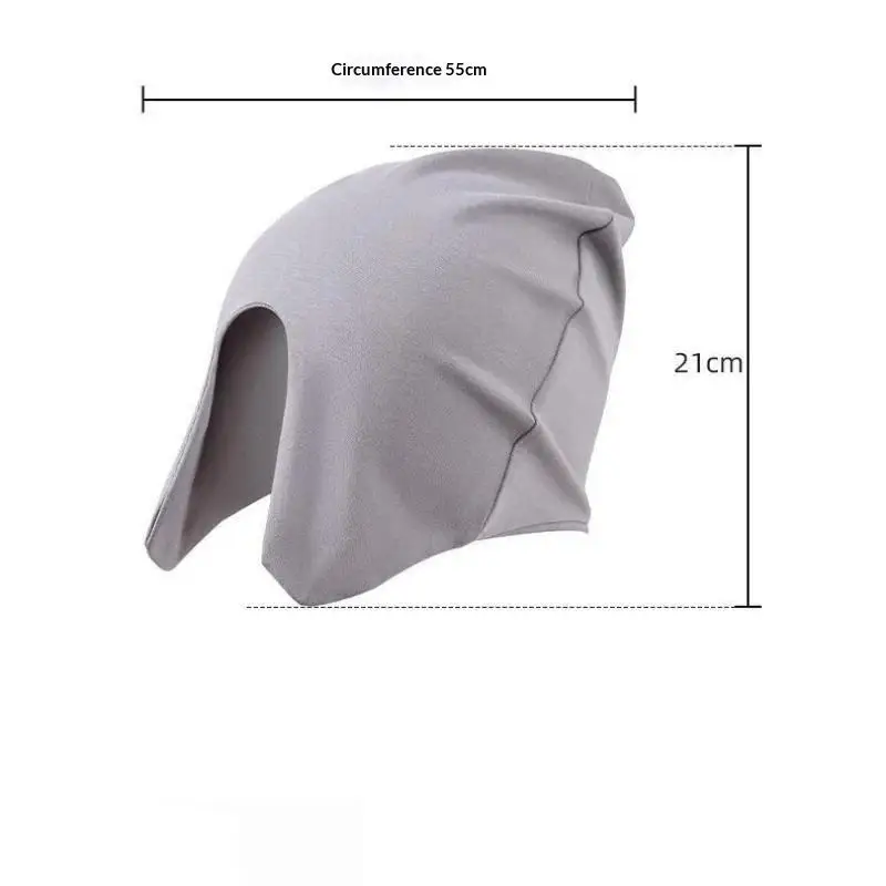 Soft Warm Travel Cotton Sleep Cap Comfortable Windproof Pullover Hat for Sleeping Home Rest Outdoor Activities