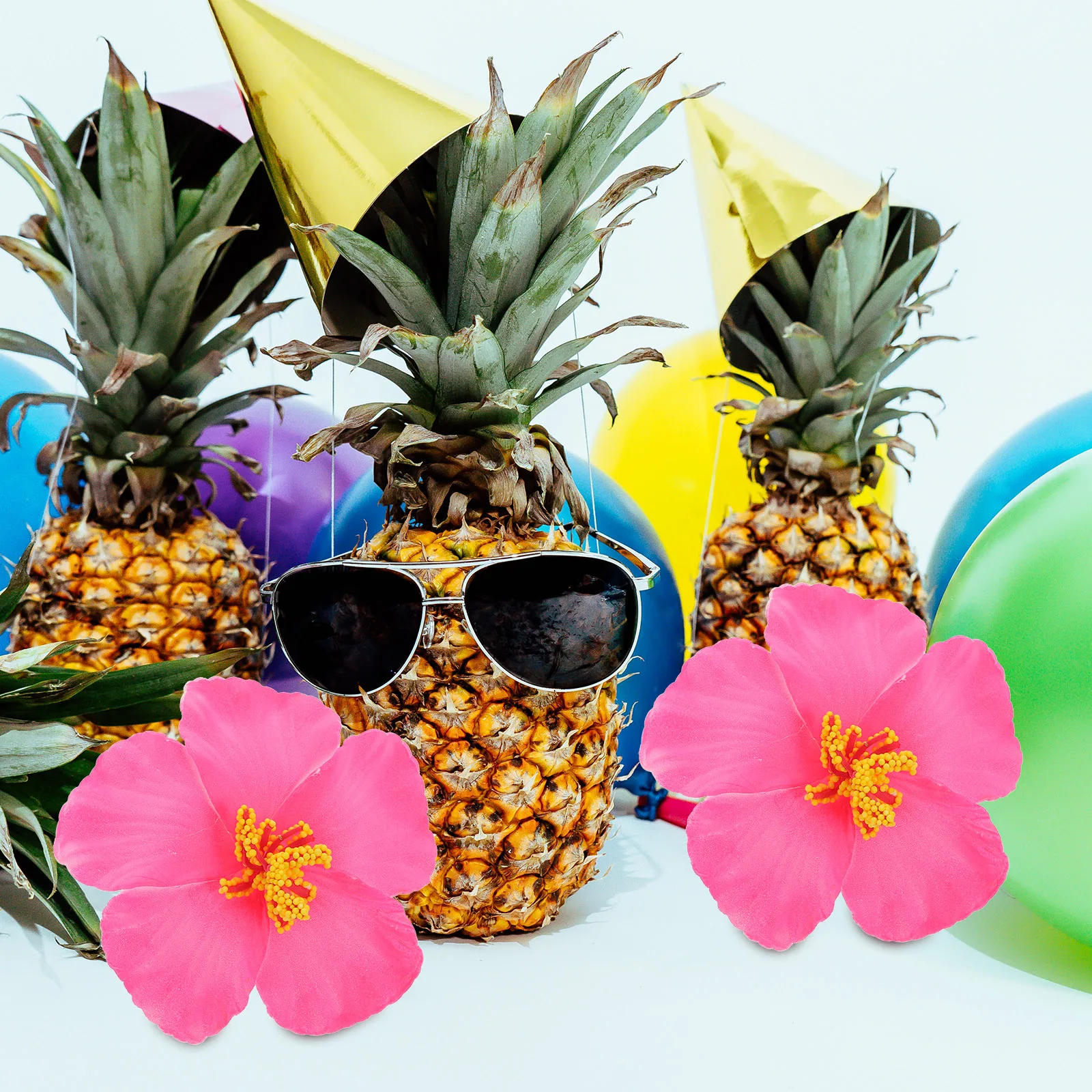 10 قطعة زينة زهرة اصطناعية الوردي الكركديه زهور الحفلات للمنزل مقهى فندق مأدبة كعكة استحمام الطفل التصوير الفوتوغرافي