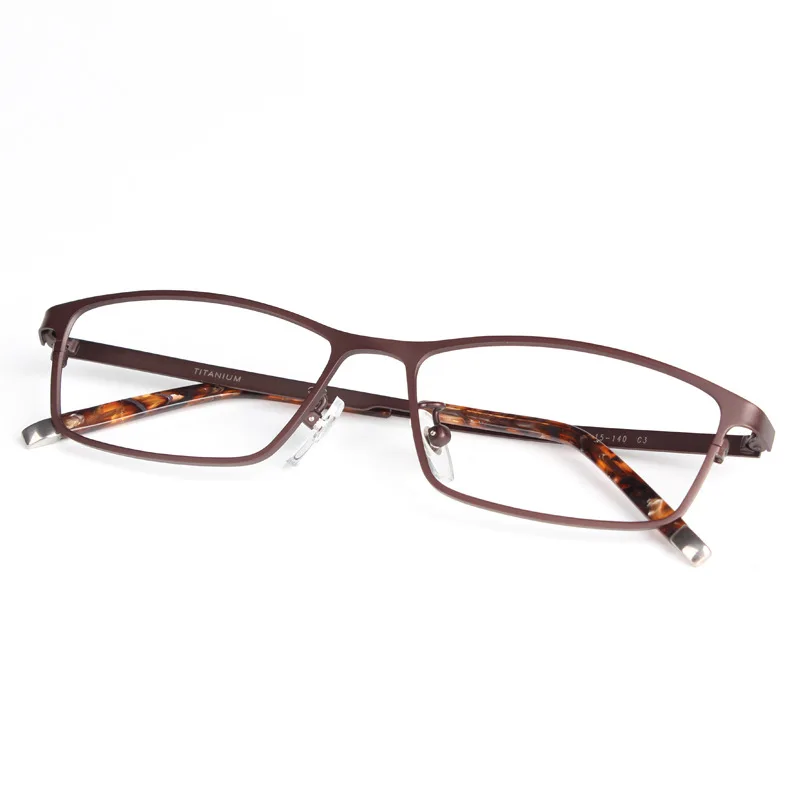 KUXA ビジネス処方メガネ チタン眼鏡 クリア近視レンズ 遠視光学眼鏡 抗ブルーライト読書