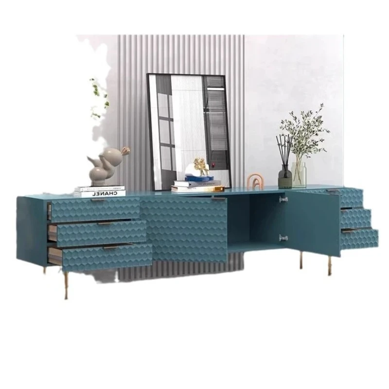 

Simple modern living room home storage floor cabinet size apartment bedroom floor new light luxury tea TV cabinet