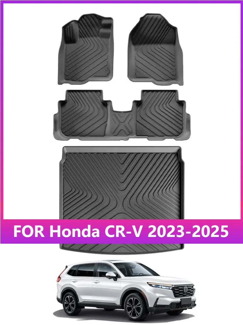 

Floor Mats For Honda CR-V CRV 2023 2024 2025 Car Floor Mats Trunk Backrest Pad 3D TPE Waterproof Protective Auto Accessories