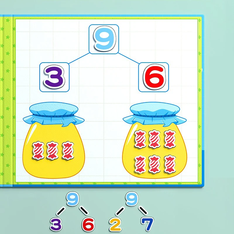 Teaching Aids Number Decomposition Toys Math Enlightenment Addition and Subtraction Children's Arithmetic Puzzle Tools