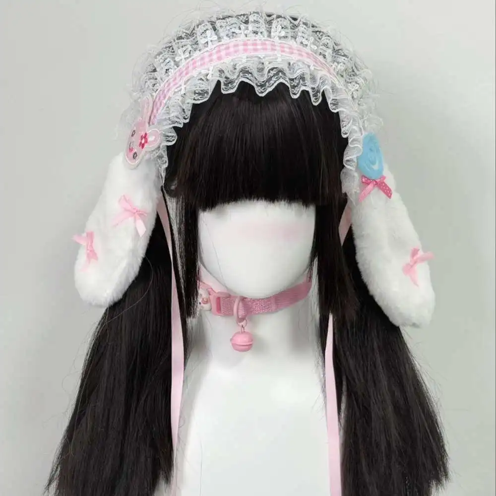 

Women Rabbit Ears Hairbands Cosplay Bunny Ear Headband Kawaii Furry Ears Masquerade Anime Party Headwear Lolita Hair Accessories