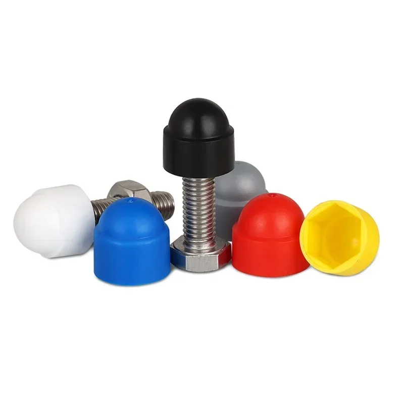 1000pcs Bolt Nut Dome Protection Caps Covers Plastic Hexagon Head Screw Decorative Covers Hex Screw Protective Sleeve M4-M12