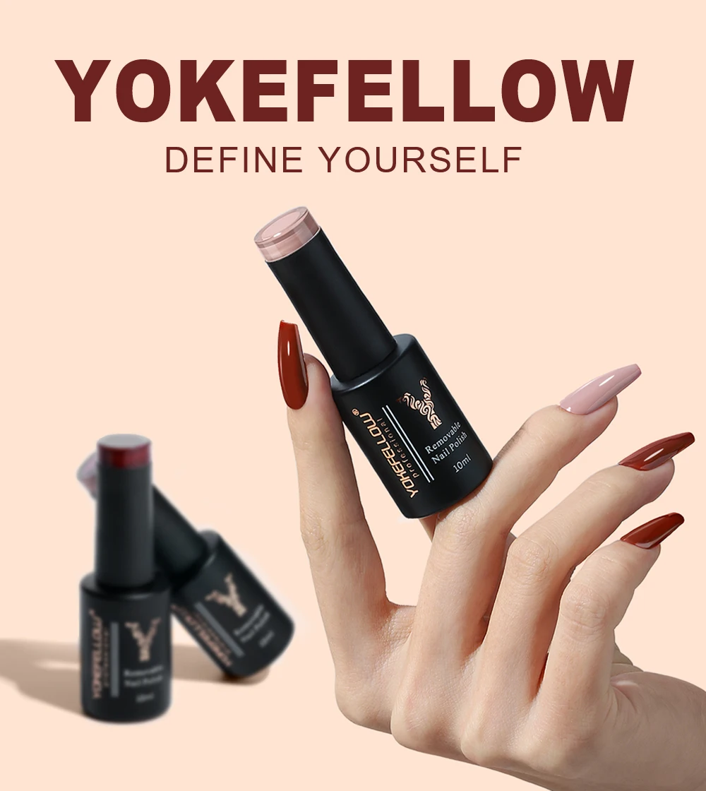 YOKEFELLOW zestaw żel do paznokci różowy 6 sztuk 10ML półtrwałe lakiery żelowe bogaty Pigment niski zapach do zestawu profesjonalny Manicure