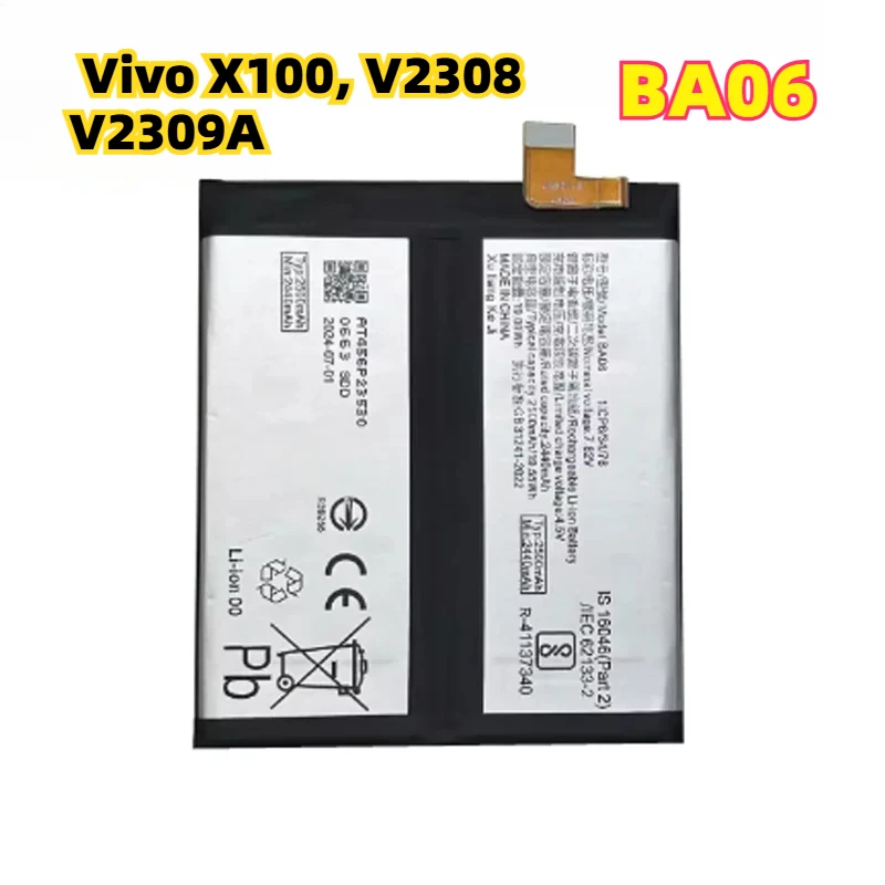 High-Capacity BA06 Replacement Battery for Vivo X100, V2308, V2309A - Long-Lasting & Durable