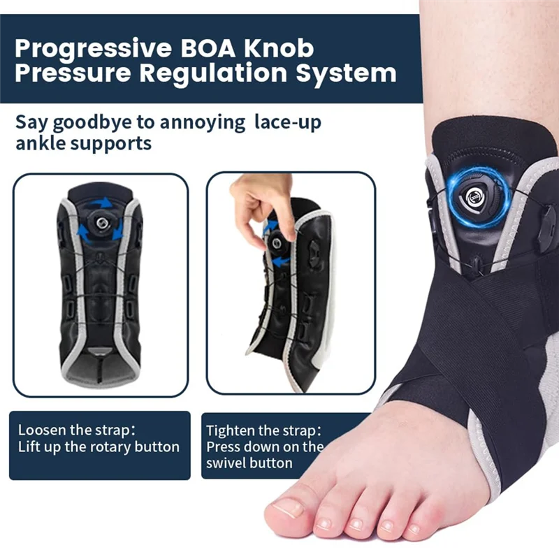 ABMH- دعامة الكاحل للنساء والرجال دعم الكاحل قابل للتعديل لكرة السلة والكرة الطائرة والتنس للرياضة ودعم الكاحل