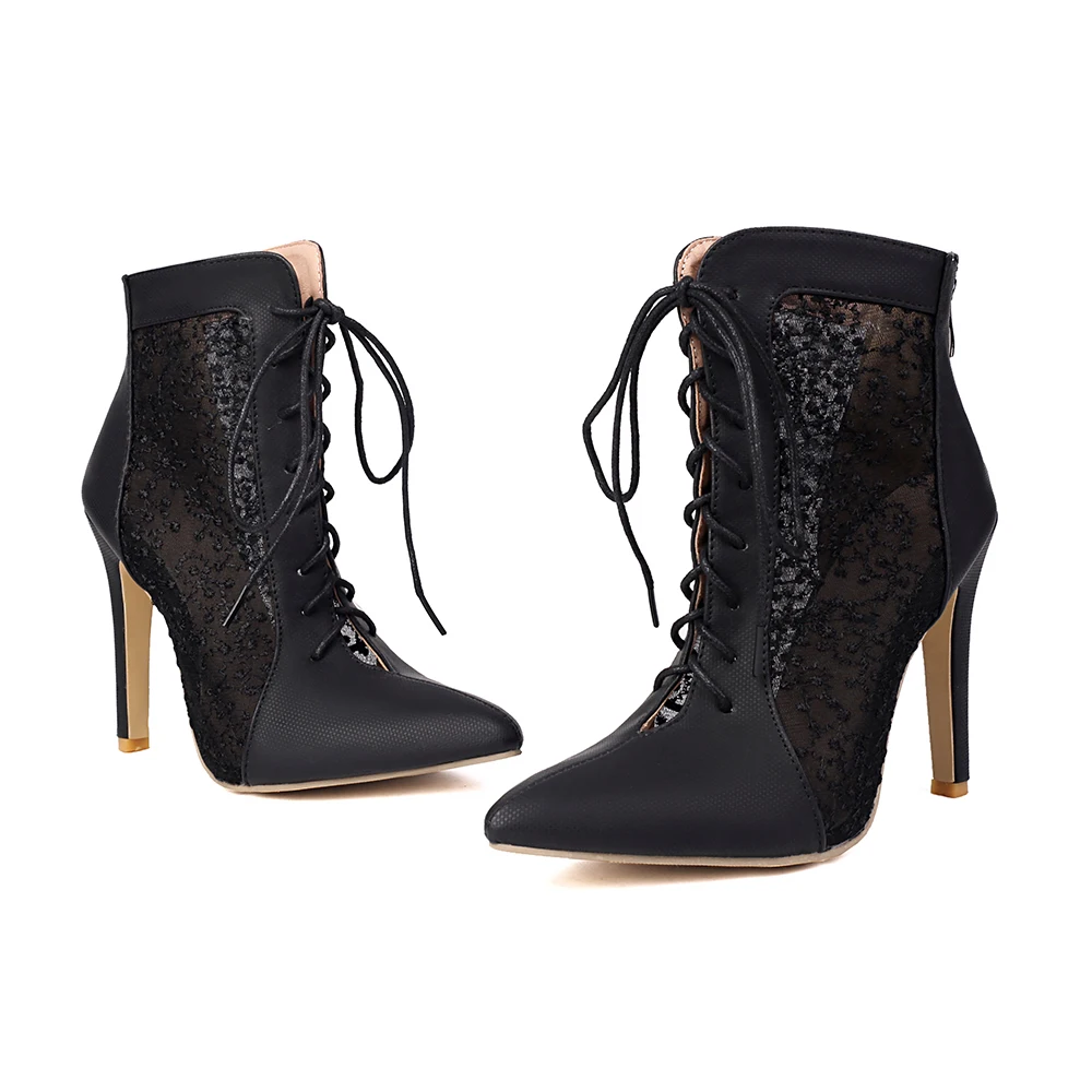 صنادل نسائية صيفية جديدة موديل 2025 باللون الأسود والأرجواني بمقدمة مدببة وكعب عالي مصارع أحذية للسيدات مقاس كبير 12 43 46 48