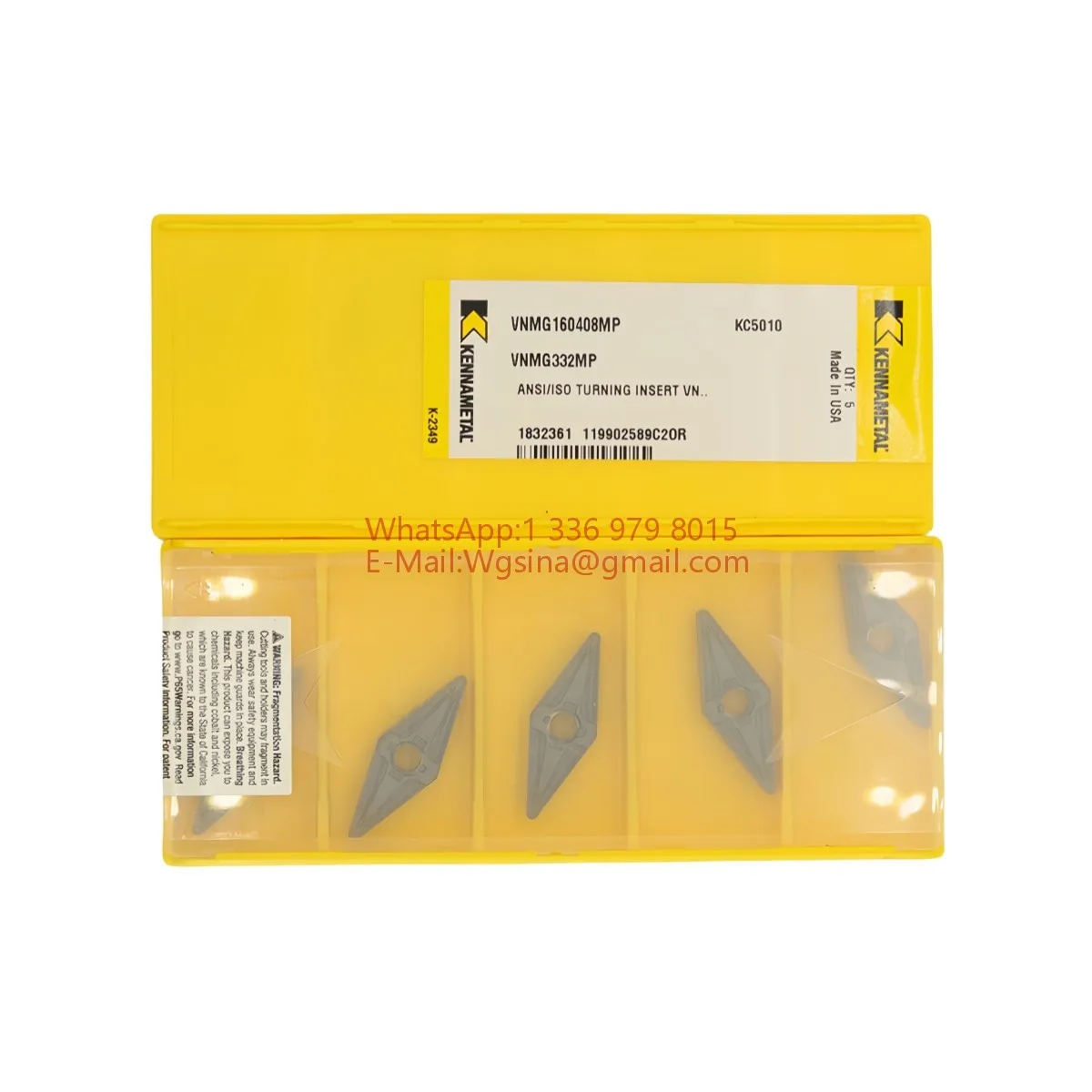 

100% Original VNMG Turning Insert VNMG160402/04/08 MS/MP KC5010 High-Precision
