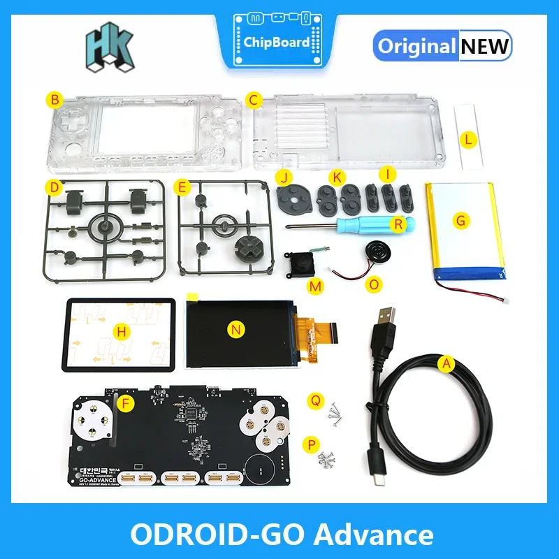 Imagem -02 - Odroid-go Advance Black Edition Branco Claro