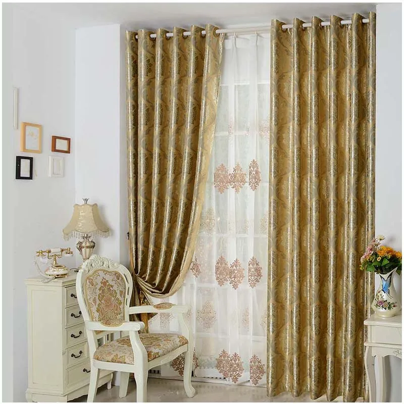 

European Style Curtains for Window Drapes, Modern, Cationic, Jacquard Shading, Living Room,Dining Room,Bedroom,Custom curtains