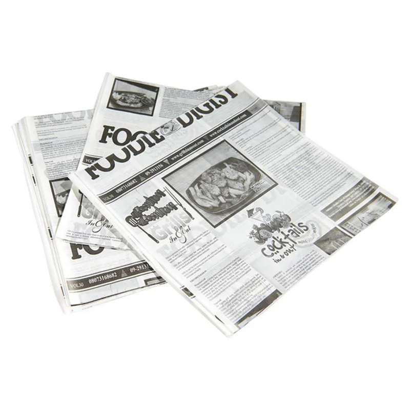 Y42A-100SZT Papierowe wkładki do torebek na chleb, hot dogi z frytkami, hamburgerem, kanapkami, papier pochłaniający