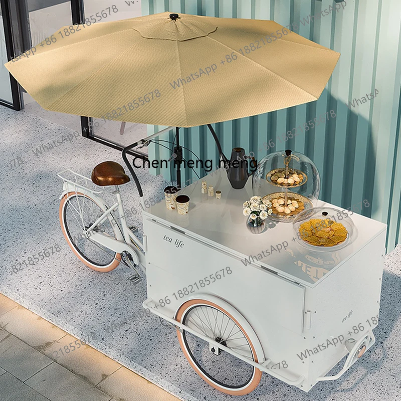 Night Market Stall Small Cart Movable Coffee Iron Art Outdoor Promotion Display Sales Food Cart