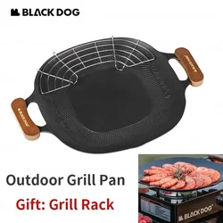 Blackdog panelas grill conjunto de placa de piquenique acampamento panelas antiaderentes talheres ao ar livre viagem fritura turista fogão portátil churrasco