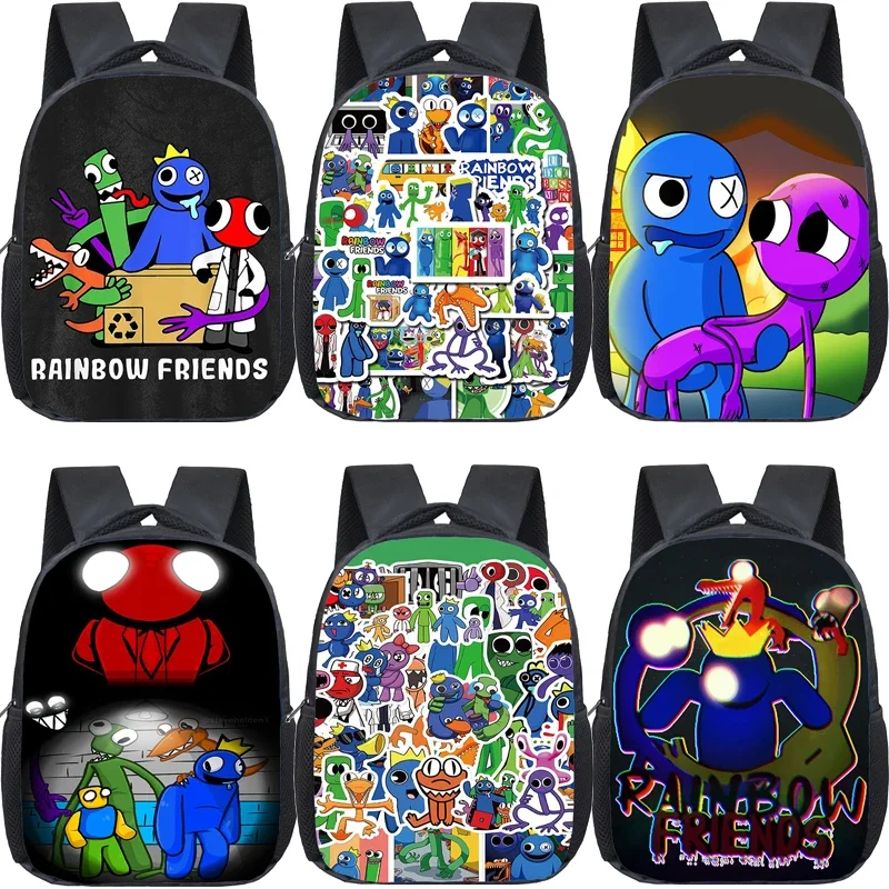 Rainbow Backpack Friends Kids Toddler Cartoon School Bag Kindergarten Children Boys Mini Mochila Book Storage Back Pack gifts