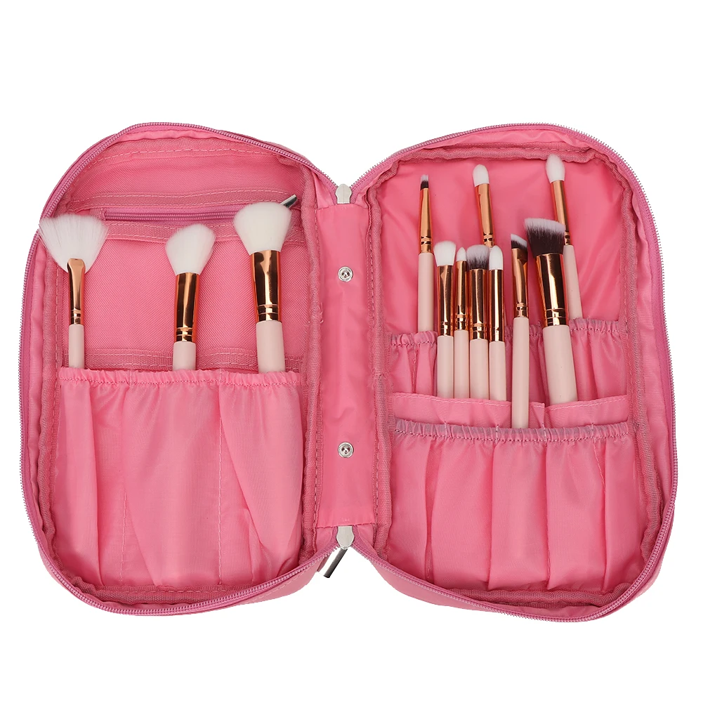 Professional Portable Multi Layers Makeup Brush Container Cosmetics Tool Storage Bag Case