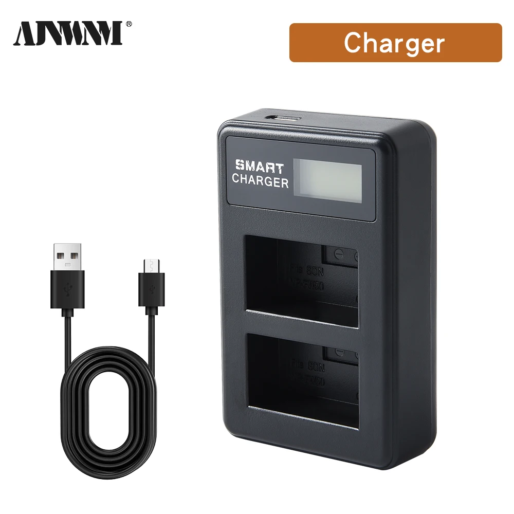 NP-FW50 NPFW50 Digital battery charger LCD display dual channel charger for sony a7II a6000 a7RII a6300 a5100 a7s a7 a7R a7sII