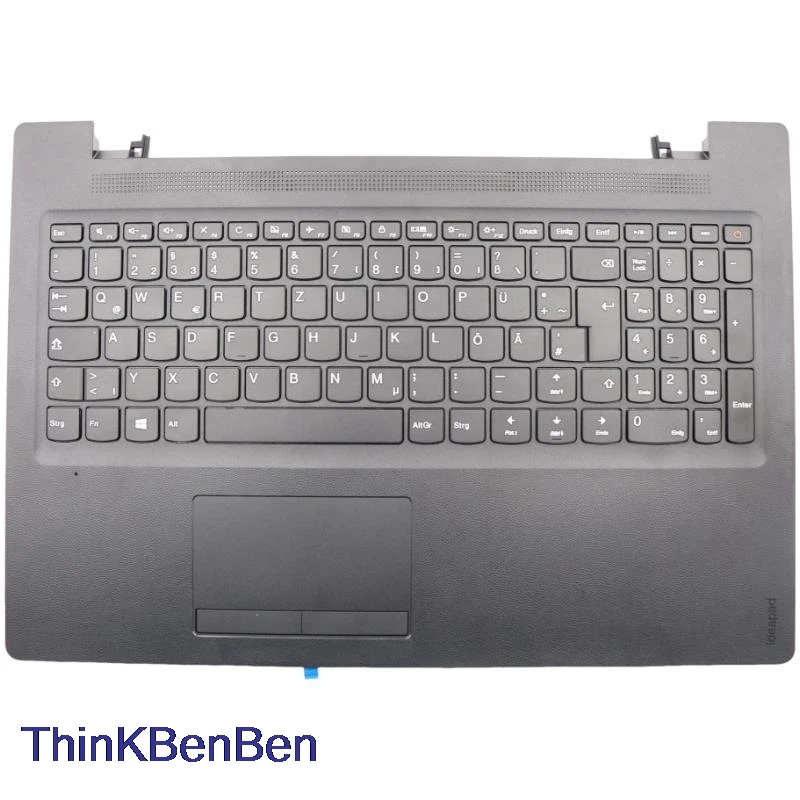 DE German Black Keyboard Upper Case Palmrest Shell Cover For Lenovo Ideapad 110 15 15IBR 5CB0L46226