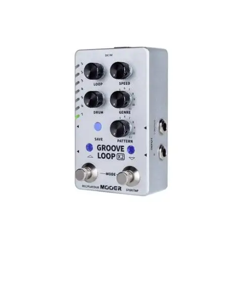 Latest Mooer Groove Loop X2 Stereo Looper with 14 Save Slots Drum Machine Pedal 121 Different Drum 10-minute Capacity Per Track