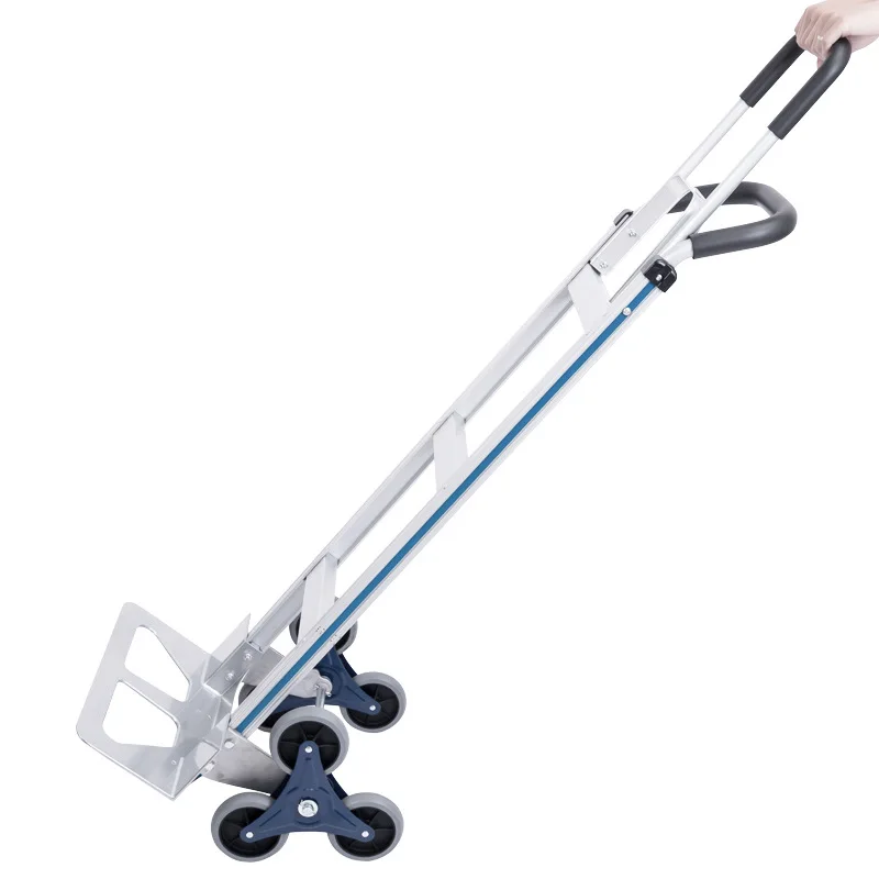 

Lightweight Aluminium Hand Trolley Cart Portable Shopping Luggage Stair Climb Trolley Load Capacity 80kg