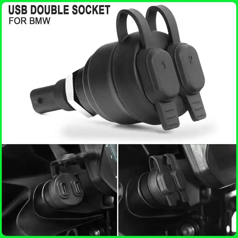 

Для BMW F900R/R1250GS/R1200GS/S1000XR/K1600GT/K1300S/F850GS/F750GS/F650GS Dual USB зарядное устройство мотоциклетная розетка