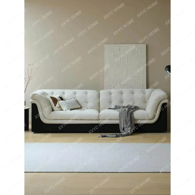 XX Retro style lazy, sofa design, black and white color matching lazy straight row living room