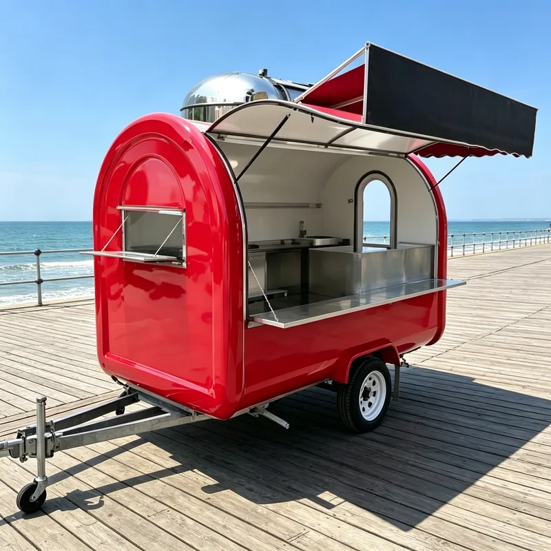 Customizable Small Expandable Food Trailer Drink Smoothie Falafel Pie Industrial Mobile Catering Truck