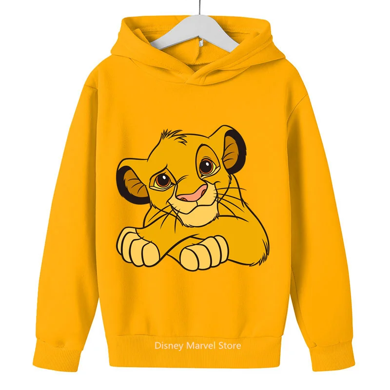 Kids Cartoon Animals Graphic The Lion King Simba Hoodies Cartoon Boys Girls Printed Sweatshirt Children Tops Long-Sleeve Clothes