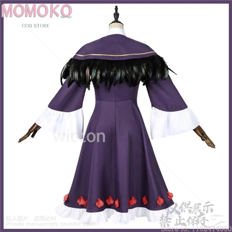 Anime Puella Magi Madoka Magica Cosplay Akemi Homura Costume Deep Purple Dress Lolita Shawl Wig Woman Sexy Halloween Suit JK